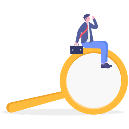 Businessman searching ideas  Illustration