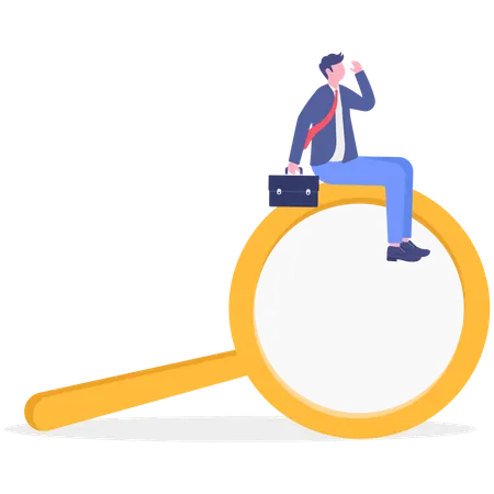 Businessman searching ideas  Illustration