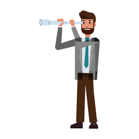 Businessman searching opportunity  Illustration