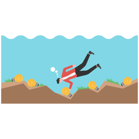 Businessman seek investors to bring money to expand their business to grow and succeed  Illustration