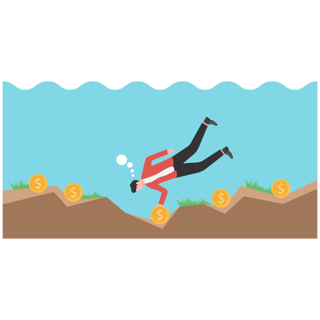 Businessman seek investors to bring money to expand their business to grow and succeed  Illustration