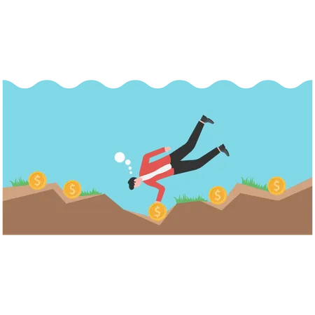 Businessman seek investors to bring money to expand their business to grow and succeed  Illustration