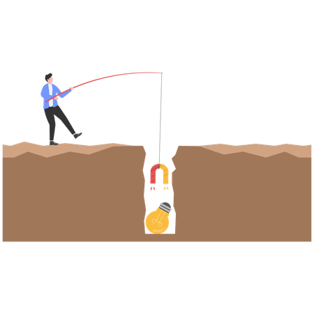Businessman seek investors to bring money to expand their business to grow and succeed  Illustration