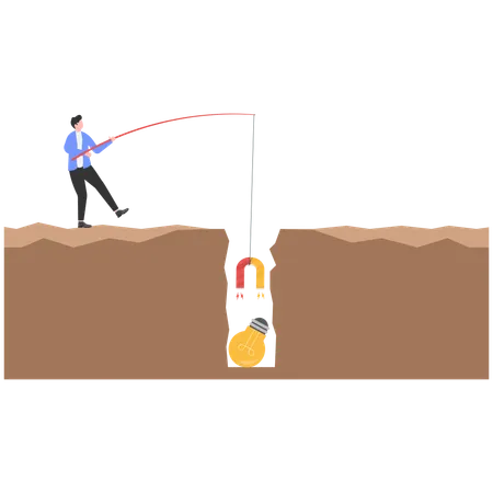 Businessman seek investors to bring money to expand their business to grow and succeed  Illustration
