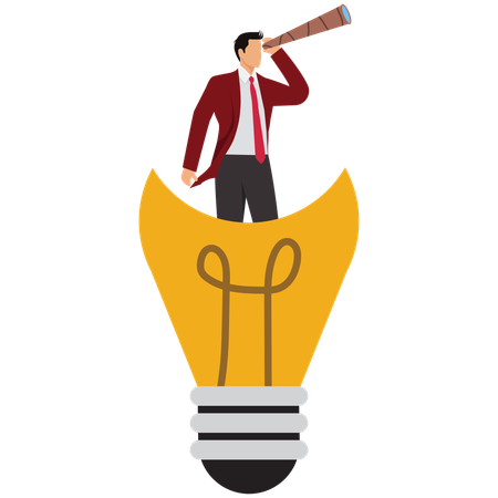 Businessman Seeking solutions  Illustration