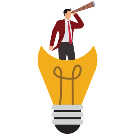 Businessman Seeking solutions  Illustration