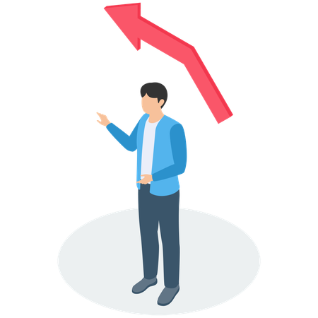Businessman Select Wrong Direction  Illustration