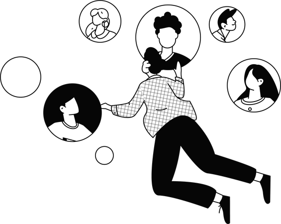 Businessman  selecting new employee  Illustration