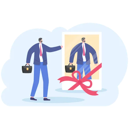 HR Manager Offer New Employees Male In Gift Boxes For Choose Concept Of Recruitment Valuable Employee Vector Illustration Flat Illustration