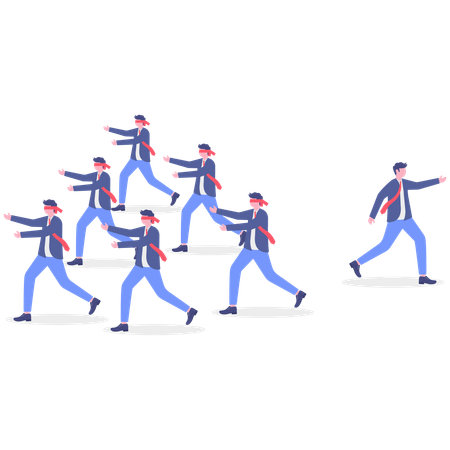 Businessman Sensory Perception  Illustration