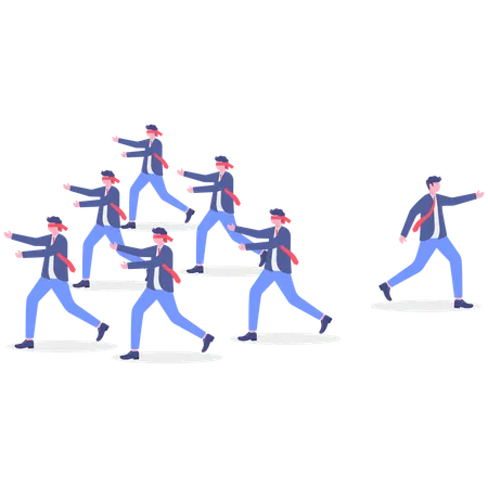 Businessman Sensory Perception  Illustration