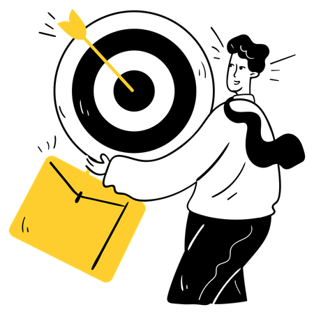 Businessman Setting Career Goals  Illustration