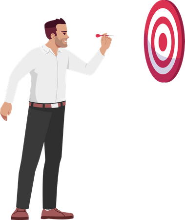 Businessman setting goals  Illustration