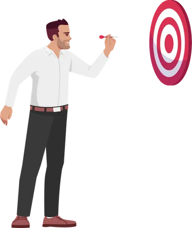 Businessman setting goals  Illustration