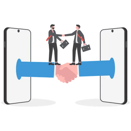 Businessman shake hands for business contract  Illustration