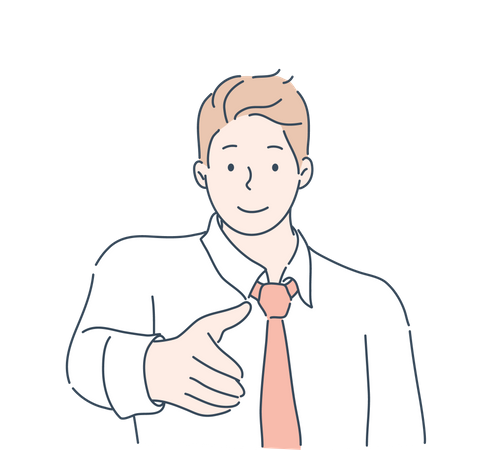 Businessman shaking hand  Illustration