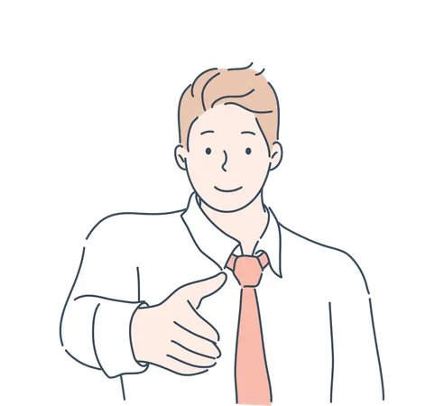 Businessman shaking hand  Illustration