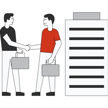 Businessman shaking hands Illustration