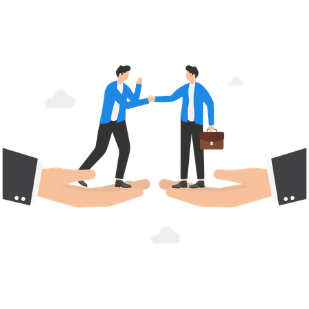 Businessman shaking hands  Illustration