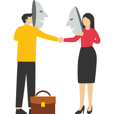 Businessman shaking hands  Illustration