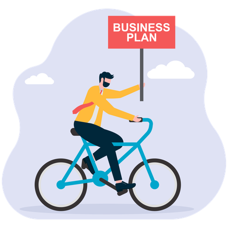 Businessman sharing business plan  Illustration