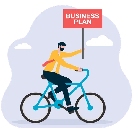 Businessman sharing business plan  Illustration