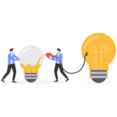 Businessman sharing idea knowledge  Illustration