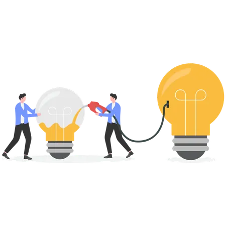 Businessman sharing idea knowledge  Illustration