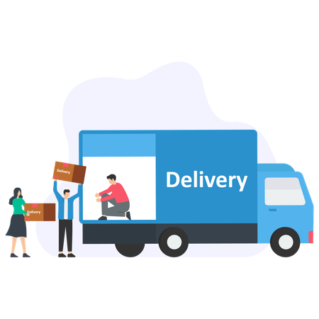 Businessman shipping business delivery  Illustration