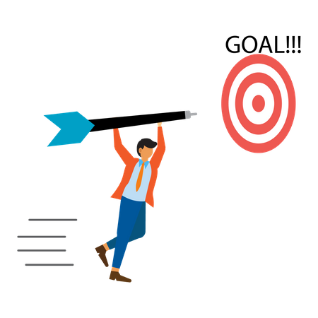 Businessman shooting a target  Illustration