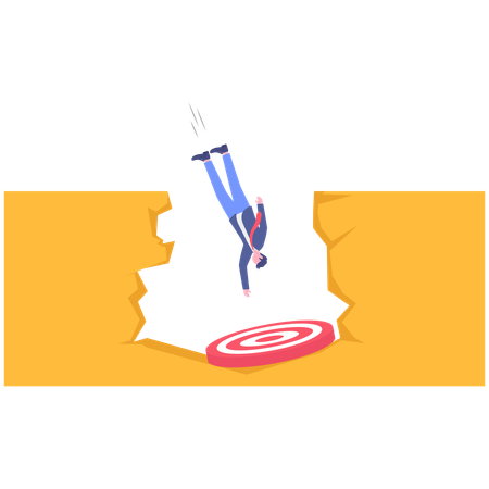 Businessman shooting arrow  Illustration