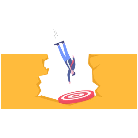 Businessman shooting arrow  Illustration