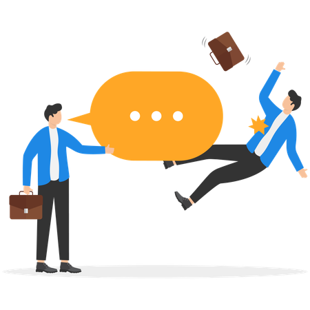 従業員に怒鳴るビジネスマン  イラスト