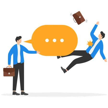 従業員に怒鳴るビジネスマン  イラスト