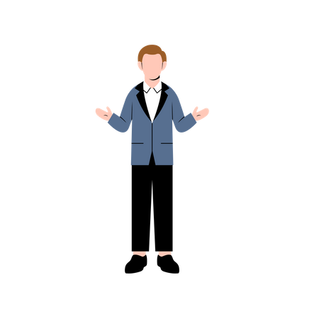 Businessman show hand gesture  Illustration