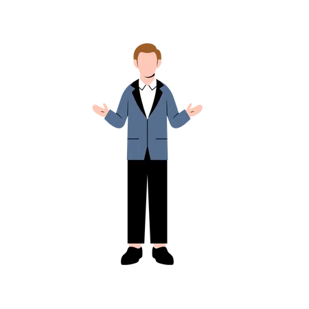 Businessman show hand gesture  Illustration