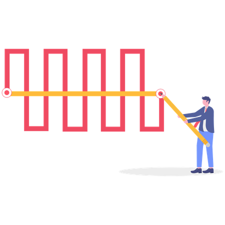 Businessman showing analysis data  Illustration