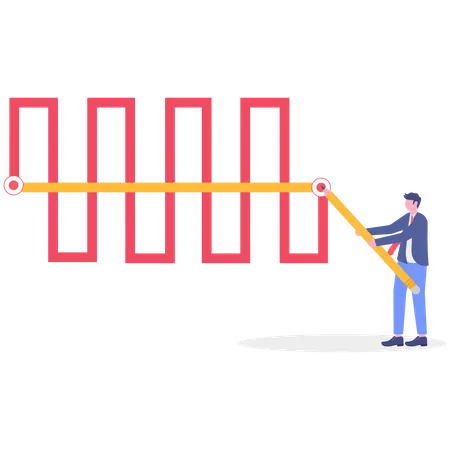 Businessman showing analysis data  Illustration