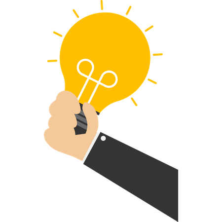 Businessman showing brilliant ideas  일러스트레이션