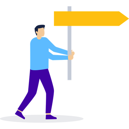 Businessman showing business direction  Illustration