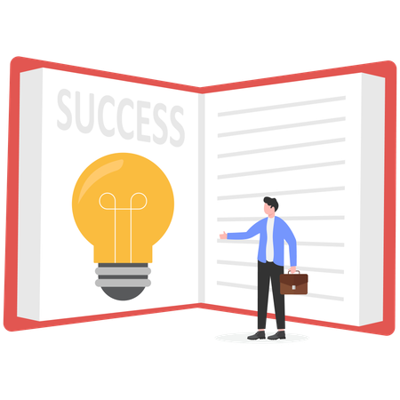 Businessman showing business success with success skill  Illustration
