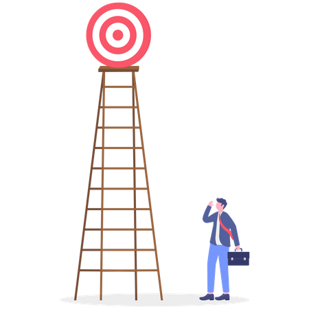 Businessman showing business target  Illustration