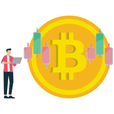 Businessman showing Cryptocurrency Investment Opportunities  Illustration