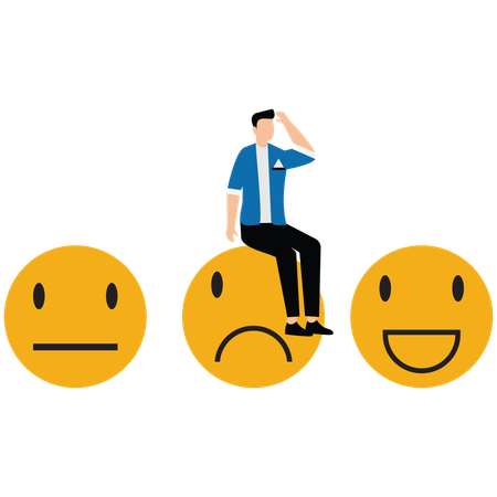 Businessman showing customer feedback  Illustration