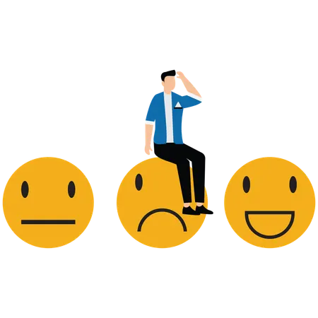 Businessman showing customer feedback  Illustration