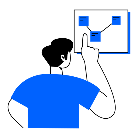 Businessman showing deadlines  Illustration