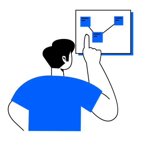 Businessman showing deadlines  Illustration