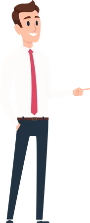 Businessman showing finger  Illustration