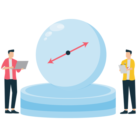 Businessman showing Fortune Wheel of Opportunity  Illustration