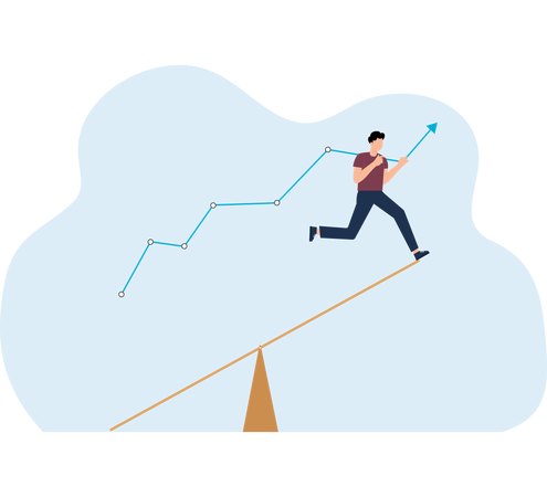 Businessman showing helping hand  Illustration